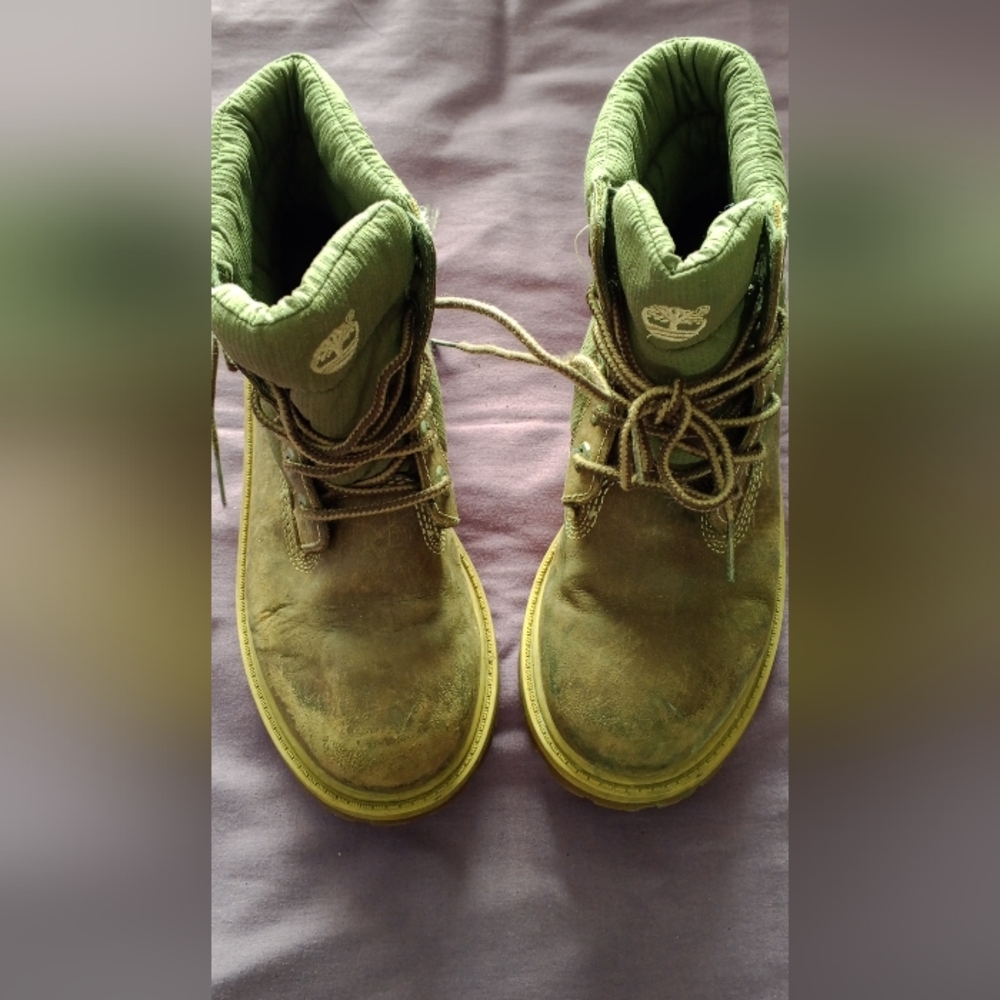 Timberland Green and Brown Boots